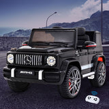 Kids Electric Ride On Car Mercedes-Benz Licensed AMG G63 Toy Cars Remote Black - Close-Up Angle