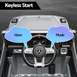 Kids Electric Ride On Car G63 Toy Cars Remote Control Grey - Rear View