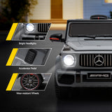 Kids Electric Ride On Car G63 Toy Cars Remote Control Grey - Low Angle