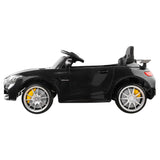 Kids Electric Ride On Car Mercedes-Benz AMG GTR Licensed Toy Cars 12V Black - Top-Down View
