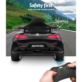 Kids Electric Ride On Car Mercedes-Benz AMG GTR Licensed Toy Cars 12V Black - Extra Image
