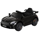 Kids Electric Ride On Car Mercedes-Benz AMG GTR Licensed Toy Cars Remote Black - Close-Up Angle
