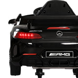 Kids Electric Ride On Car Mercedes-Benz AMG GTR Licensed Toy Cars Remote Black - Side View