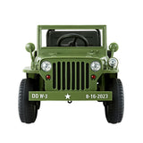 Rigo Kids Electric Ride On Car Jeep Military Off Road Toy Cars Remote 12V Olive - Side View