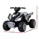 Rigo Kids Ride On Car ATV Quad Motorbike Electric Outdoor Toys 12V Black - Front View