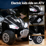 Rigo Kids Ride On Car ATV Quad Motorbike Electric Outdoor Toys 12V Black - Top-Down View