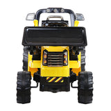 Rigo Kids Electric Ride On Car Bulldozer Digger Loader Remote 6V Yellow - Side View