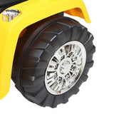 Rigo Kids Electric Ride On Car Bulldozer Digger Loader Remote 6V Yellow - Close-Up Angle
