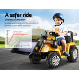 Rigo Kids Electric Ride On Car Bulldozer Digger Loader Remote 6V Yellow - Extra Image