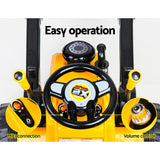 Rigo Kids Electric Ride On Car Bulldozer Digger Loader Remote 6V Yellow - Top-Down View