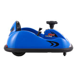 Rigo Kids Ride On Car Bumper Kart 6V Electric Toys Cars Remote Control Blue - Top-Down View