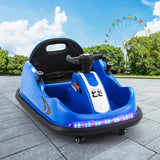 Rigo Kids Ride On Car Bumper Kart 6V Electric Toys Cars Remote Control Blue - Close-Up Angle