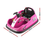 Rigo Kids Ride On Car Bumper Kart 6V Electric Toys Cars Remote Control Pink, Electric