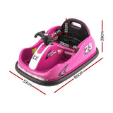 Rigo Kids Ride On Car Bumper Kart 6V Electric Toys Cars Remote Control Pink - Front View
