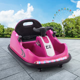 Rigo Kids Ride On Car Bumper Kart 6V Electric Toys Cars Remote Control Pink - Close-Up Angle