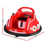Kids Ride On Car Bumper Electric Toys Cars Light Remote Angry Birds Stickers Red - Front View