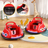 Kids Ride On Car Bumper Electric Toys Cars Light Remote Angry Birds Stickers Red - 45-Degree Angle