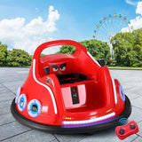Kids Ride On Car Bumper Electric Toys Cars Light Remote Angry Birds Stickers Red - Close-Up Angle