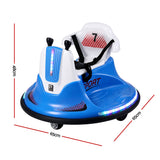 Rigo Ride on Cars Kids Bumper 12V Ride on Toy Toddler Remote Control Blue - Front View