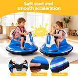 Rigo Ride on Cars Kids Bumper 12V Ride on Toy Toddler Remote Control Blue - 45-Degree Angle