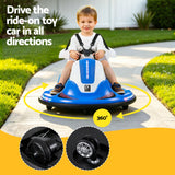 Rigo Ride on Cars Kids Bumper 12V Ride on Toy Toddler Remote Control Blue - Rear View