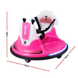 Rigo Ride on Cars Kids Bumper 12V Ride on Toy Toddler Remote Control Pink - Front View