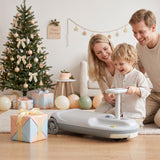 Rigo Ride on Car with Mop Storage Space Kids Clean Car 12V 86cm Grey - Low Angle