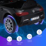 Kids Electric Ride On Car Licensed Outdoor Toys Cars Music Remote Black - Top-Down View