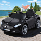Kids Electric Ride On Car Licensed Outdoor Toys Cars Music Remote Black - Close-Up Angle