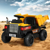 Rigo Kids Electric Ride On Car Dumptruck Loader Toy Cars 12V Yellow