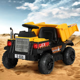 Rigo Kids Electric Ride On Car Dumptruck Loader Toy Cars 12V Yellow - Close-Up Angle