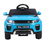 Rigo Kids Electric Ride On Car SUV Range Rover-inspired Toy Cars Remote 12V Blue - Side View