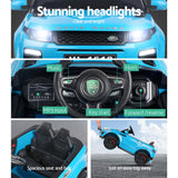 Rigo Kids Electric Ride On Car SUV Range Rover-inspired Toy Cars Remote 12V Blue - Top-Down View
