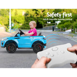 Rigo Kids Electric Ride On Car SUV Range Rover-inspired Toy Cars Remote 12V Blue - Rear View