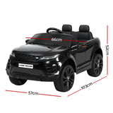 Kids Electric Ride On Car Land Rover Licensed Toy Cars Remote 12V Battery Black - Front View