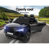 Kids Electric Ride On Car Land Rover Licensed Toy Cars Remote 12V Battery Black - Top-Down View
