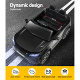 Kids Electric Ride On Car Land Rover Licensed Toy Cars Remote 12V Battery Black - 45-Degree Angle