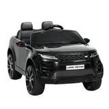 Kids Electric Ride On Car Land Rover Licensed Toy Cars Remote 12V Battery Black - Close-Up Angle