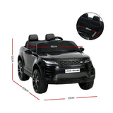 Kids Electric Ride On Car Land Rover Licensed Toy Cars Remote 12V Battery Black - Front View