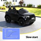 Kids Electric Ride On Car Land Rover Licensed Toy Cars Remote 12V Battery Black - Rear View