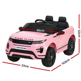 Kids Electric Ride On Car Land Rover Licensed Toy Cars Remote 12V Battery Pink - Front View