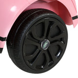 Kids Electric Ride On Car Land Rover Licensed Toy Cars Remote 12V Battery Pink - Close-Up Angle