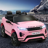 Kids Electric Ride On Car Land Rover Licensed Toy Cars Remote 12V Battery Pink - Low Angle