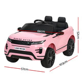 Kids Electric Ride On Car Land Rover Licensed Toy Cars Remote 12V Battery Pink - Front View
