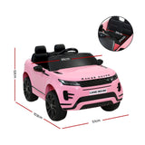 Kids Electric Ride On Car Land Rover Licensed Toy Cars Remote 12V Battery Pink - Front View