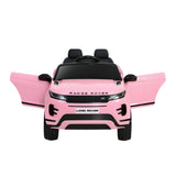 Kids Electric Ride On Car Land Rover Licensed Toy Cars Remote 12V Battery Pink - Side View