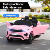 Kids Electric Ride On Car Land Rover Licensed Toy Cars Remote 12V Battery Pink - Top-Down View