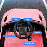 Kids Electric Ride On Car Land Rover Licensed Toy Cars Remote 12V Battery Pink - 45-Degree Angle