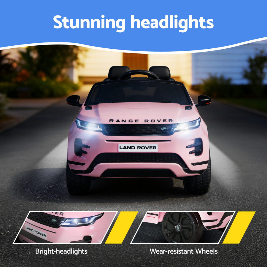 Pink licensed Land Rover Evoque kids electric ride on car with remote, image 8