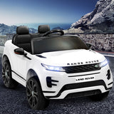 Kids Electric Ride On Car Land Rover Licensed Toy Cars Remote 12V Battery White - Low Angle